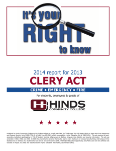 clery act - Hinds Community College