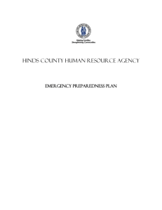 Emergency Preparedness Plan - Hinds County Human Resource