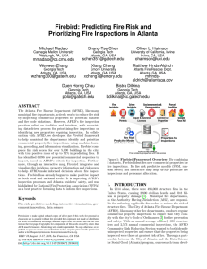Firebird: Predicting Fire Risk and Prioritizing Fire Inspections in Atlanta