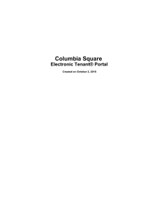 Columbia Square Electronic Tenant® Portal PDF