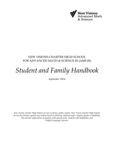 Student and Family Handbook, 2014