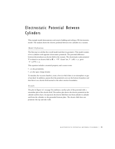 Electrostatic Potential Between Cylinders