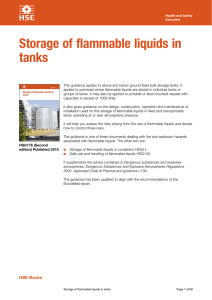 Storage of flammable liquids in tanks HSG176