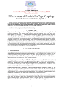 Effectiveness of Flexible Pin Type Couplings