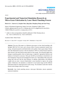 Experimental and Numerical Simulation Research on Micro