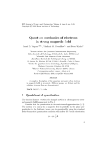 Quantum mechanics of electrons in strong magnetic field