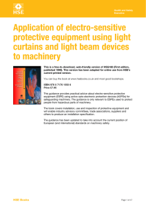 Application of electro-sensitive protective equipment using