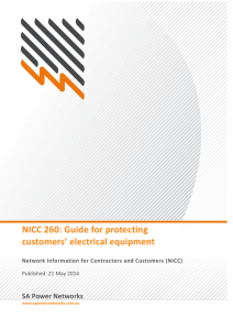 NICC 260: Guide for protecting customers` electrical equipment