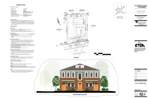 TECHNICAL NOTES SITE PLAN BAXTER STREET ELEVATION