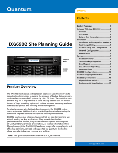 DXi6902 Site Planning Guide