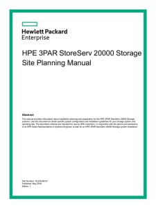 HPE 3PAR StoreServ 20000 Storage Site Planning Manual