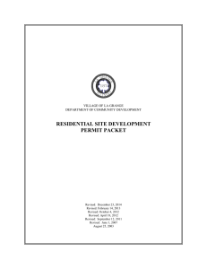 Residential Site Development Permit Packet