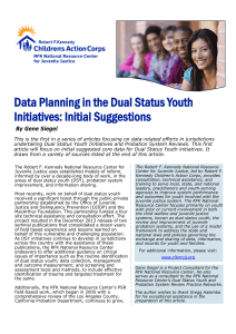 Data Planning in the Dual Status Youth Initiatives