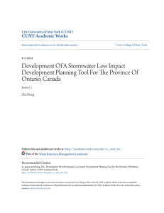 Development Of A Stormwater Low Impact Development Planning