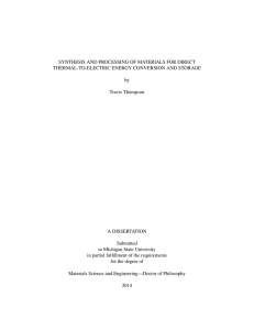 SYNTHESIS AND PROCESSING OF MATERIALS FOR DIRECT