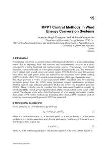 MPPT Control Methods in Wind Energy Conversion Systems