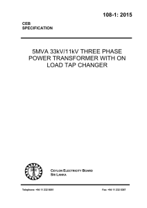 5MVA 33kV/11kV THREE PHASE POWER TRANSFORMER