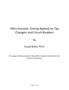 Vibro-Acoustic Testing Applied on Tap Changers and Circuit Breakers