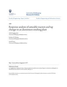Response analysis of saturable reactors and tap changer in an