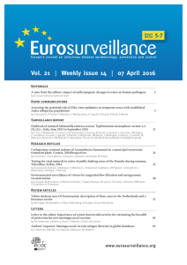 Vol. 21 | Weekly issue 14 | 07 April 2016