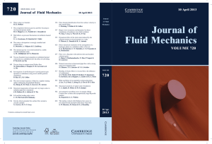 10 April 2013 J. Fluid Mech. (2013), vol. 720, pp