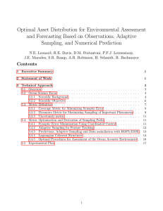 Optimal Asset Distribution for Environmental Assessment and