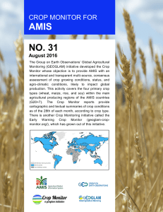 AMIS Crop Monitor Report