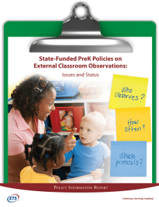 State-Funded PreK Policies on External Classroom Observations