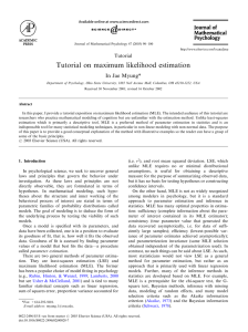 Tutorial on maximum likelihood estimation