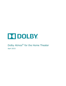 Dolby Atmos for the Home Theater