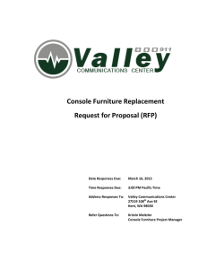 Console Furniture Replacement Request for Proposal (RFP)