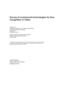 Survey of commercial technologies for face recognition in Video