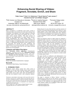 Enhancing Social Sharing of Videos: Fragment, Annotate