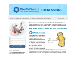 New! FiberCell Laboratories Inc. Your bioproduction partner.