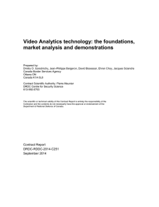 Video Analytics technology - Publications du gouvernement du