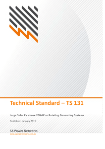 TS131 Technical Standard for Large Solar PV