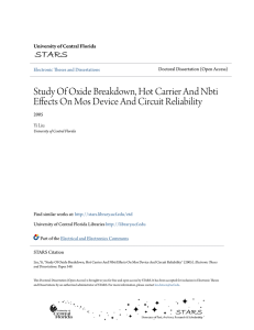 Study Of Oxide Breakdown, Hot Carrier And Nbti Effects On