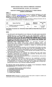Notification No. 21/2011 - Andhra Pradesh Public Service Commission
