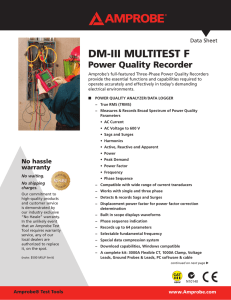 DM-III Multitest F Power Quality Recorder Data Sheet