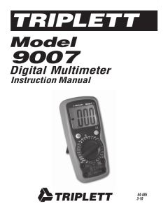 Model 9007 - Triplett Test Equipment