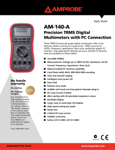 Amprobe AM-140-A Datasheet