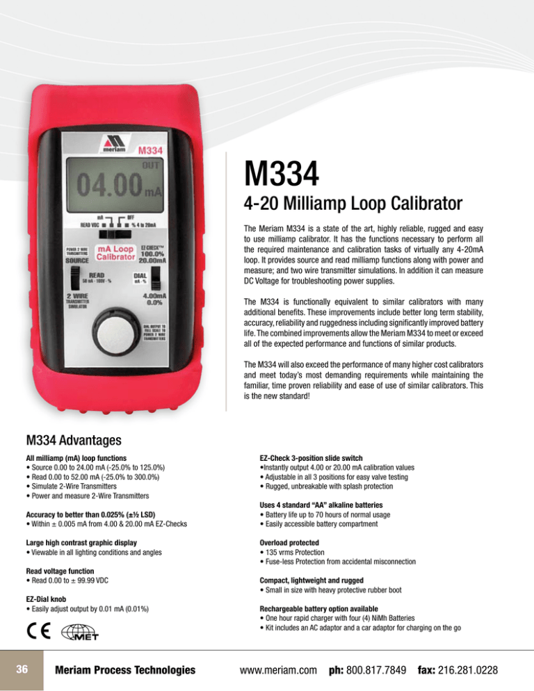 4-20 Milliamp Loop Calibrator