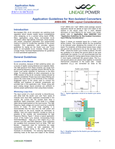 Application Guidelines for Non-Isolated Converters