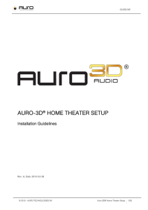 Home Theater Setup Guidelines - Auro