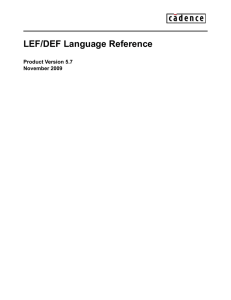 LEF/DEF Language Reference