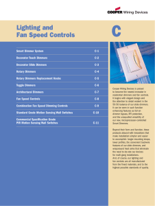 Lighting And Fan Speed Controls C
