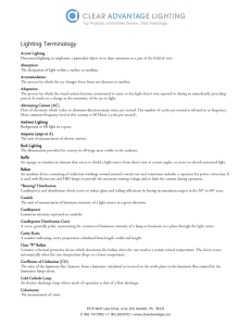 Lighting Terminology - Clear Advantage Lighting