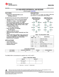 Texas Instruments SN65LVDS4RSET datasheet: pdf