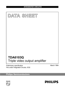 Triple video output amplifier