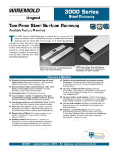 3000 Series Steel Raceway Product Specifications